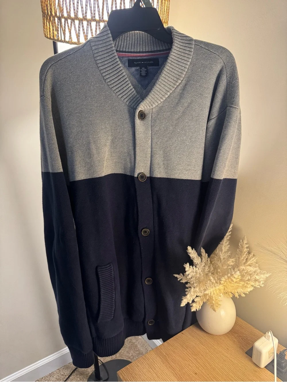 Tommy Hilfiger Gray Knit Cardigan